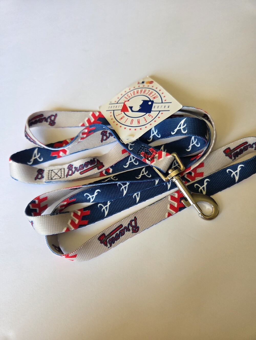 Atlanta Braves Dog Leash MLB HUNTER Baseball NWT Blue Red Tomahawk Logo - Picture 2 of 5